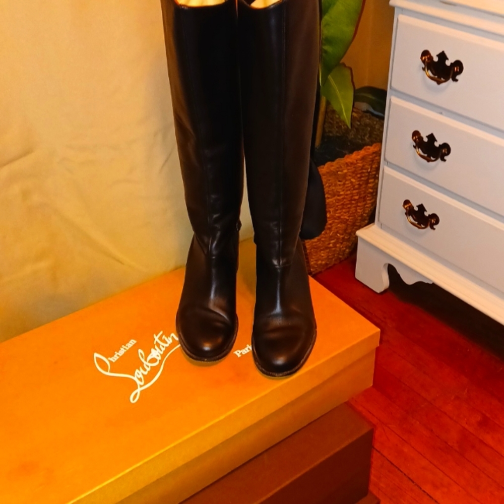 Christian Louboutin Cate Black Riding Boots